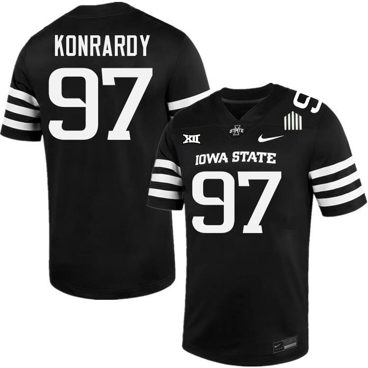 Kyle Konrardy Jersey,Iowa State Cyclones #97 Kyle Konrardy College Jersey Youth-Black